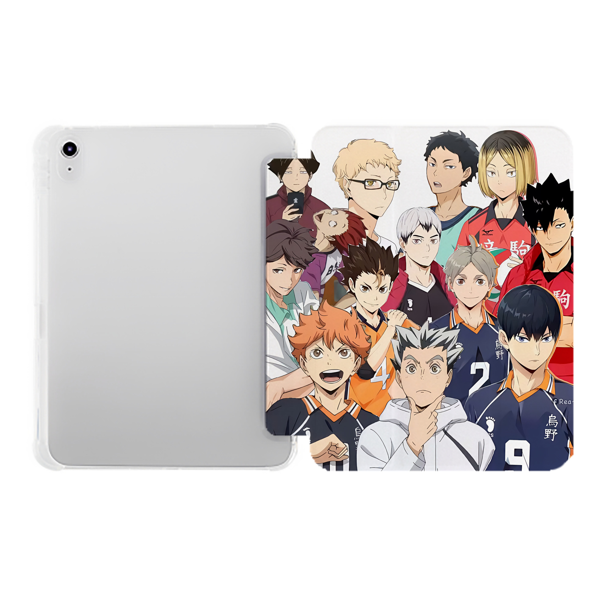 （画像用） ハイキュー!! Haikyu!! IPad ケース ペン収納付き 三つ折りスタンド PUレザー×シリコン 対応機種9.5/10.5/10.9インチ
